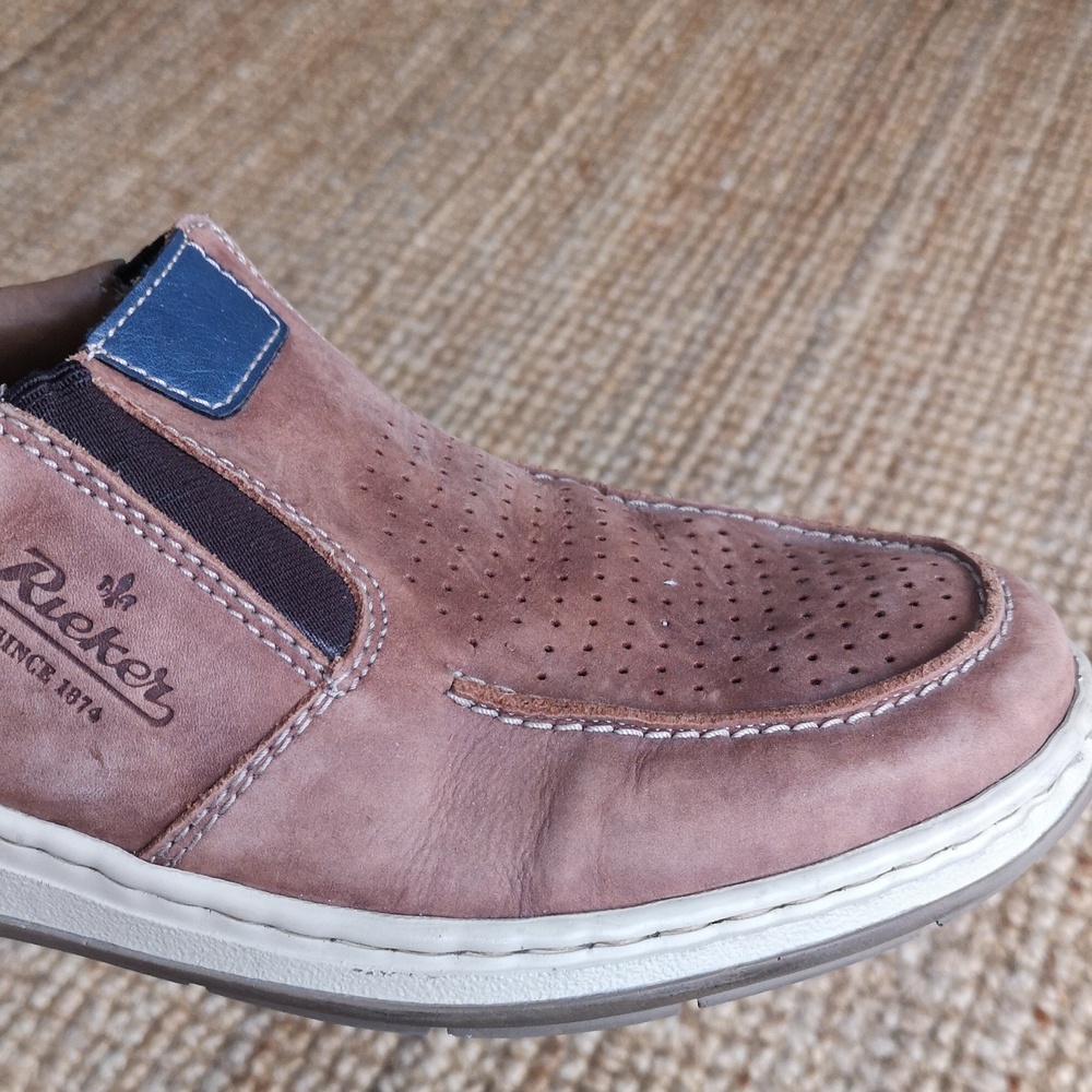 Men's Rieker leather slip-ons - Picture 3 of 12